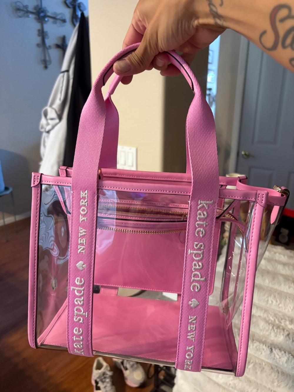 Kate Spade Kip Clear Small Tote in Pink - Picture 7 of 7
